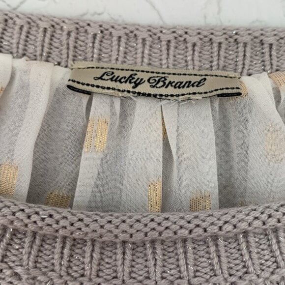 Lucky Brand sweater with lurex thread and open back size 3X - Picture 5 of 13